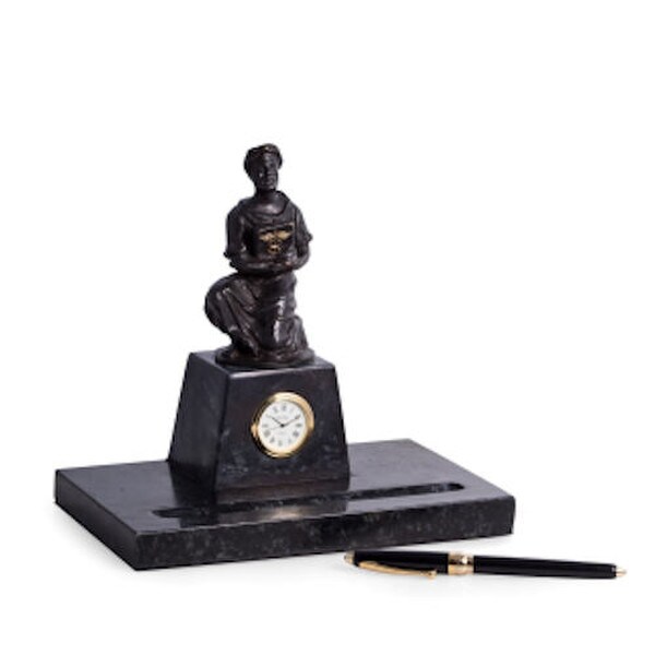 Aesculapius Medicine Clock and Pen Holder Aesculapius Esculape Asclepios